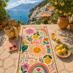 Плажна памучна кърпа Амалфи
