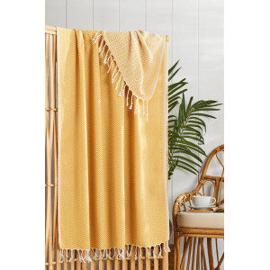 Плажна кърпа от пещемал 90х170 см. - Жълто Плажна кърпа от пещемал 90х170 см. - Жълто