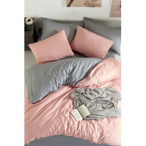 Двойно спално бельо Пудра - Ранфорс