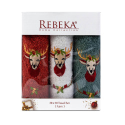 Комплект 3 Коледни кърпи Ерик 