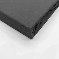 Графит хавлиен чаршаф с ластик с калъфки - 160х200 см.