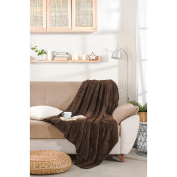 Кафяво одеяло Уелсофт - Плюш 180х220 см.