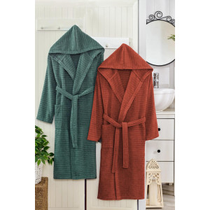 Промо сет Хавлиени халати - Керемида и Зелено Промо сет Хавлиени халати - Керемида и Зелено