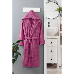 Халат с качулка DOGA - Пепел от рози