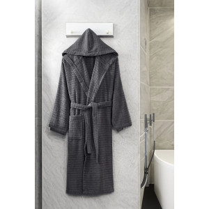 Халат с качулка DOGA - Графит Халат с качулка DOGA - Графит