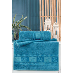 Луксозна хавлиена кърпа 70х140 см. Петрол