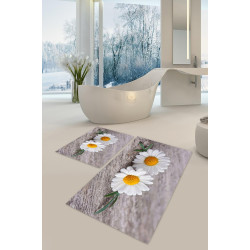 Килимчета за баня Маргаритки - 2 броя