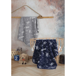 Пухкаво бебешко одеяло Космонавт