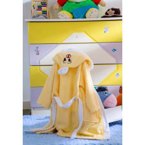 Жълт детски халат - 100% Памук Жълт детски халат - 100% Памук