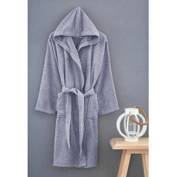 Стилен халат за баня в сиво