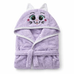 Детски халат с коте - Лилаво