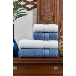 4 броя кърпи VENDY 50х90 см. и 70х140 см. - синьо
