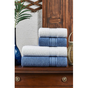 4 броя кърпи VENDY 50х90 см. и 70х140 см. - синьо 4 броя кърпи VENDY 50х90 см. и 70х140 см. - синьо