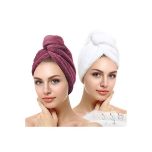 Комплект кърпи за глава с копче White and Ash Комплект кърпи за глава с копче White and Ash