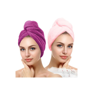 Комплект кърпи за глава с копче Pink and Ash Комплект кърпи за глава с копче Pink and Ash