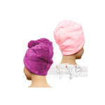 Комплект кърпи за глава с копче Pink and Ash