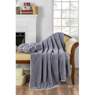 Меко и топло одеяло в сиво - Уелсофт