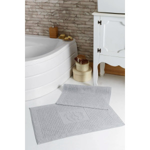 Сиво хавлиено килимче - 2 броя Сиво хавлиено килимче - 2 броя