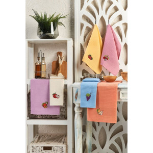 Комплект вафлени кърпи 6 бр Fruits