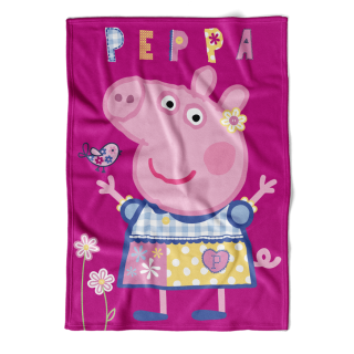 Детско поларено одеяло в розово Пепа Пиг