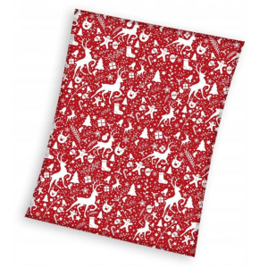 Поларено одеяло с коледен десен Red Christmas