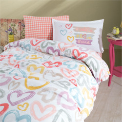 Юношеско спално бельо Селфи - Сатениран ранфорс