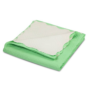 Двулицево покривало за легло Green and cream