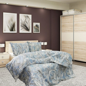 100% Памучен спален комплект, синьо Kaki 100% Памучен спален комплект, синьо Kaki