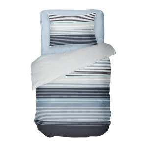 Единичен спален комплект Синьо - Ранфорс