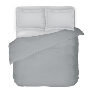 Двоен спален комплект в сиво - Памучен сатен Двоен спален комплект в сиво - Памучен сатен