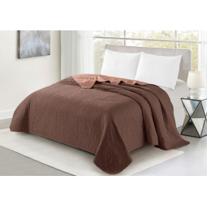 Шалте 160х220 см. - Кафяво и Праскова