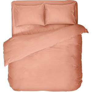 Двоен спален комплект Peach - памучен сатен Двоен спален комплект Peach - памучен сатен