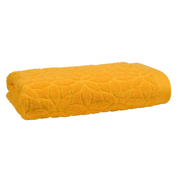 Памучна Хавлиена кърпа Лео релефна 70х140  Yellow