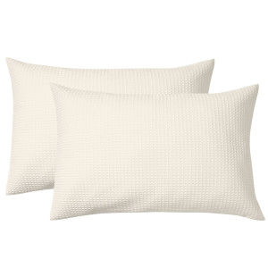 2 броя Декоративни калъфки за възглавница - Екрю