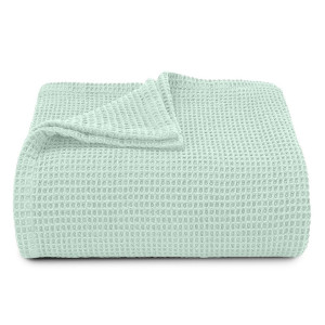 Вафлено покривало за легло в цвят мента - Сиеста 220/230