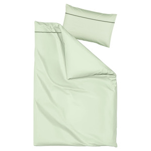 Монохромен спален комплект от памучен сатен от две части Mint  Монохромен спален комплект от памучен сатен от две части Mint