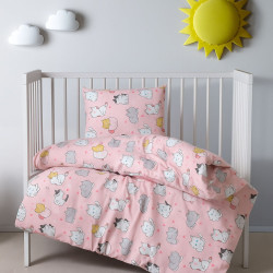 Бебешки спален комплект с котета - Фин памук