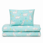 Бебешки спален комплект Зайчета - Фин памук