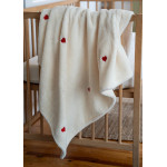 Меко бебешко одеяло със сърчица Уелсофт