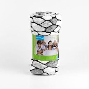 Поларено одеяло 180/210 в бяло и сиво