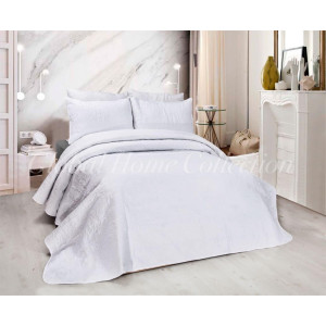 Бяла кувертюра с калъфка Apollonia - 160х220 см.