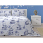 Памучен спален комплект Морска страст синьо