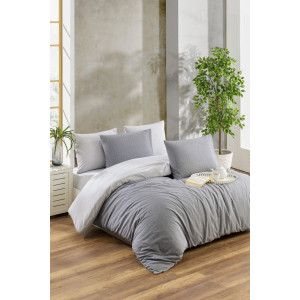 Единичен спален комплект Ранфорс - светлосиво Единичен спален комплект Ранфорс - светлосиво