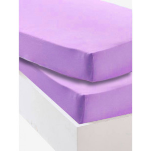 2бр. Еластични чаршафи с ластик в лилаво