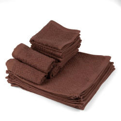 ПРОМО 10 броя кърпи ХИТ Кафяво - 30х30 см.