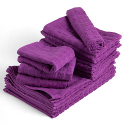 ПРОМО 10 броя кърпи ХИТ Лилаво - 25х25 см.