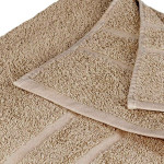 Памучни хавлиени кърпи за ръце - 2 бр, бежови