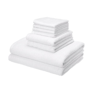 Комплект 6 броя бели хавлиени кърпи