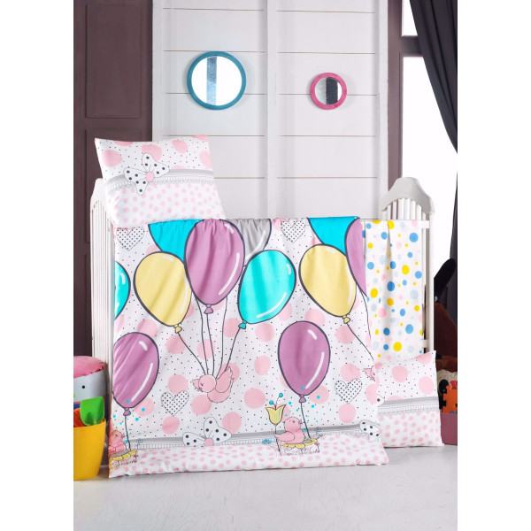 Спален комплект за бебе Птичета с балони