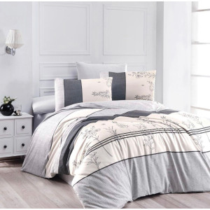 Двоен спален комплект Floral - сатениран ранфорс Двоен спален комплект Floral - сатениран ранфорс